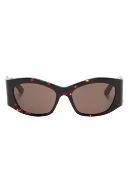 Солнцезащитные очки в прямоугольной оправе Balenciaga Eyewear, коричневый
