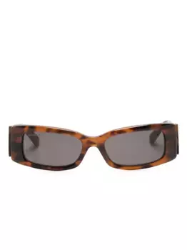 Солнцезащитные очки в прямоугольной оправе Balenciaga Eyewear, коричневый