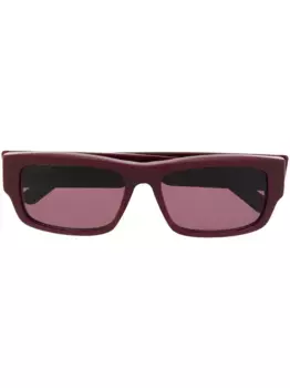 Солнцезащитные очки в прямоугольной оправе Balenciaga Eyewear, красный
