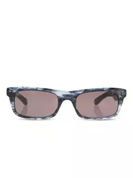 Солнцезащитные очки в прямоугольной оправе Balenciaga Eyewear, черный