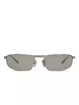 Солнцезащитные очки в прямоугольной оправе Balenciaga Eyewear, серебяный