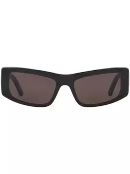 Солнцезащитные очки в прямоугольной оправе Balenciaga Eyewear, черный