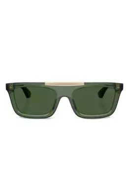 Солнцезащитные очки в прямоугольной оправе Burberry Eyewear, зеленый