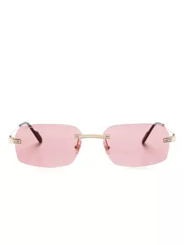 Солнцезащитные очки в прямоугольной оправе Cartier Eyewear, розовый