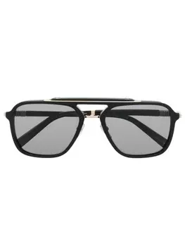 Солнцезащитные очки в прямоугольной оправе Chopard Eyewear, черный