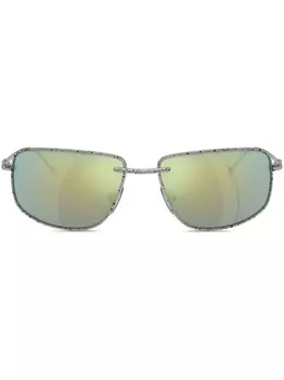 Солнцезащитные очки в прямоугольной оправе Diesel, серебристый