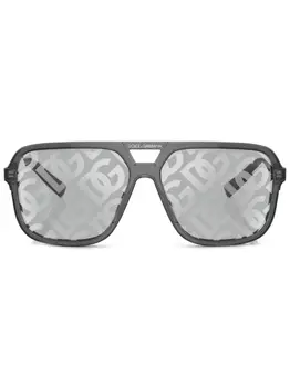Солнцезащитные очки в прямоугольной оправе Dolce & Gabbana Eyewear, серый