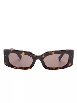 Солнцезащитные очки в прямоугольной оправе Dolce & Gabbana Eyewear, коричневый