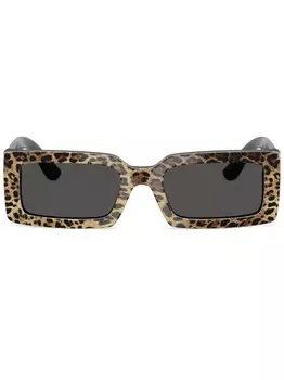 Солнцезащитные очки в прямоугольной оправе Dolce & Gabbana Eyewear, коричневый