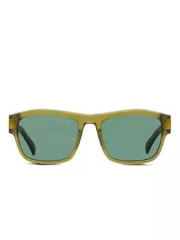 Солнцезащитные очки в прямоугольной оправе Dunhill, зеленый