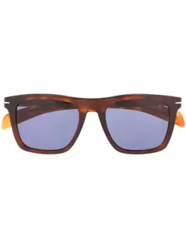 Солнцезащитные очки в прямоугольной оправе Eyewear by David Beckham, коричневый