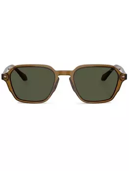 Солнцезащитные очки в прямоугольной оправе Giorgio Armani, зеленый