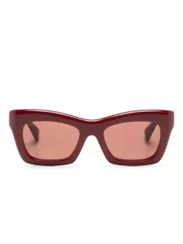 Солнцезащитные очки в прямоугольной оправе Gucci Eyewear, красный