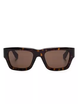 Солнцезащитные очки в прямоугольной оправе Gucci Eyewear, коричневый
