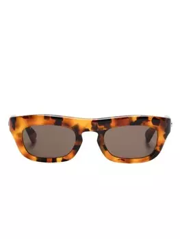Солнцезащитные очки в прямоугольной оправе Gucci Eyewear, коричневый