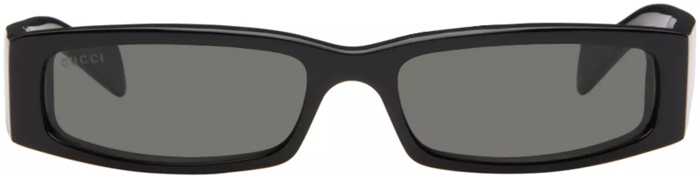 Солнцезащитные очки в прямоугольной оправе Gucci, черный