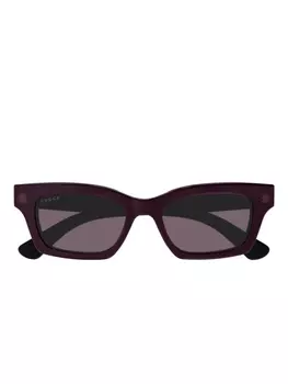 Солнцезащитные очки в прямоугольной оправе Gucci Eyewear, черный
