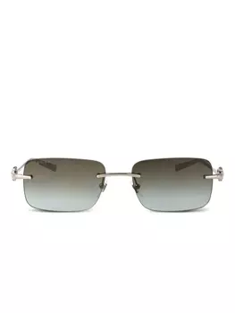 Солнцезащитные очки в прямоугольной оправе Gucci Eyewear, серый