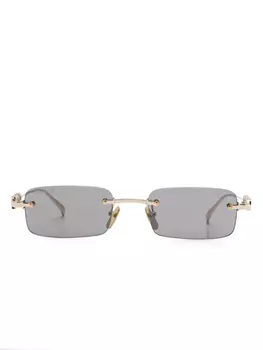 Солнцезащитные очки в прямоугольной оправе Gucci Eyewear, золотой