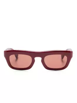 Солнцезащитные очки в прямоугольной оправе Gucci Eyewear, красный