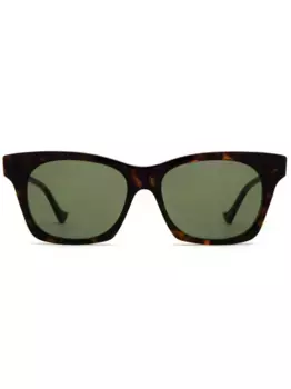 Солнцезащитные очки в прямоугольной оправе Gucci Eyewear, коричневый