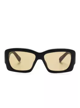 Солнцезащитные очки в прямоугольной оправе JACQUEMUS, черный