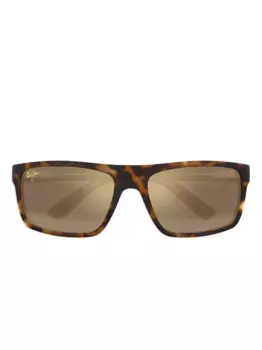 Солнцезащитные очки в прямоугольной оправе Maui Jim, коричневый