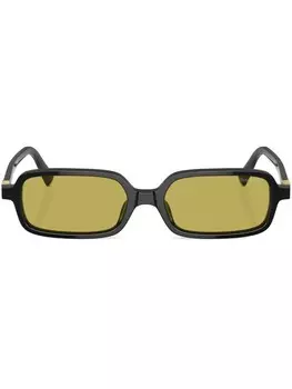 Солнцезащитные очки в прямоугольной оправе Miu Miu Eyewear, черный