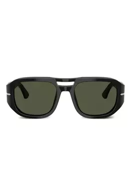 Солнцезащитные очки в прямоугольной оправе Persol, черный