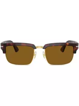 Солнцезащитные очки в прямоугольной оправе Persol, коричневый