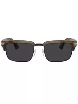 Солнцезащитные очки в прямоугольной оправе Persol, коричневый