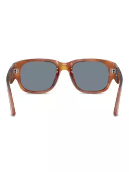 Солнцезащитные очки в прямоугольной оправе Persol, коричневый