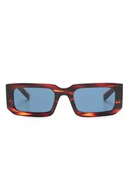 Солнцезащитные очки в прямоугольной оправе Prada Eyewear, коричневый