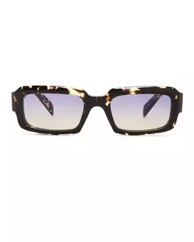 Солнцезащитные очки в прямоугольной оправе Prada, цвет Black Crystal