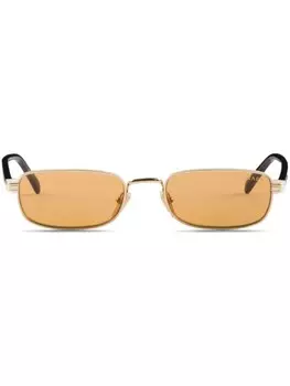 Солнцезащитные очки в прямоугольной оправе Prada Eyewear, коричневый