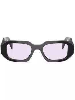 Солнцезащитные очки в прямоугольной оправе Prada Eyewear, черный