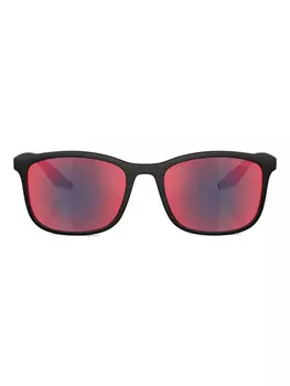 Солнцезащитные очки в прямоугольной оправе Prada Linea Rossa, черный