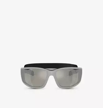 Солнцезащитные очки в прямоугольной оправе Psa04S Prada Linea Rossa, серый