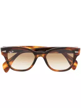 Солнцезащитные очки в прямоугольной оправе Ray-Ban, коричневый