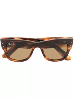 Солнцезащитные очки в прямоугольной оправе Ray-Ban, коричневый