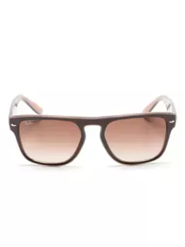 Солнцезащитные очки в прямоугольной оправе Ray-Ban, коричневый