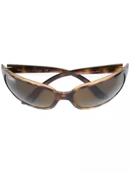 Солнцезащитные очки в прямоугольной оправе Ray-Ban, коричневый