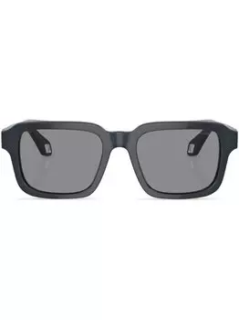 Солнцезащитные очки в прямоугольной оправе с тонированными линзами Giorgio Armani, синие