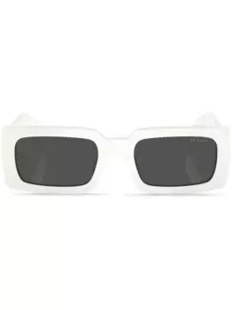 Солнцезащитные очки в прямоугольной оправе с логотипом Prada Eyewear, белый