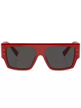 Солнцезащитные очки в прямоугольной оправе с логотипом Dolce & Gabbana Eyewear, красный