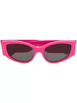 Солнцезащитные очки в прямоугольной оправе с логотипом Balenciaga Eyewear, розовый