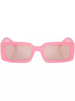 Солнцезащитные очки в прямоугольной оправе с логотипом Dolce & Gabbana Eyewear, розовый