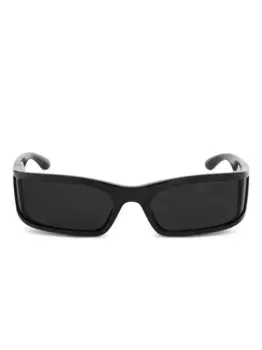 Солнцезащитные очки в прямоугольной оправе с логотипом Balenciaga Eyewear, черный