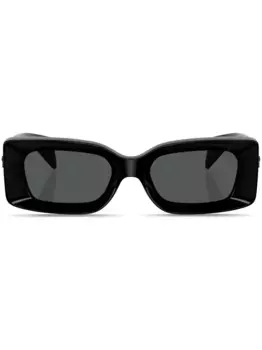 Солнцезащитные очки в прямоугольной оправе с декором Medusa Versace Eyewear, черный