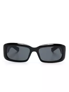 Солнцезащитные очки в прямоугольной оправе Saint Laurent Eyewear, черный
